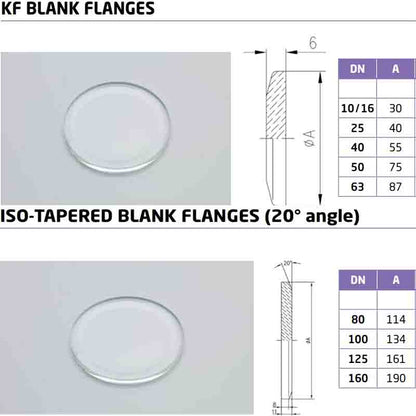 ISO/KF Standard Quartz Flange